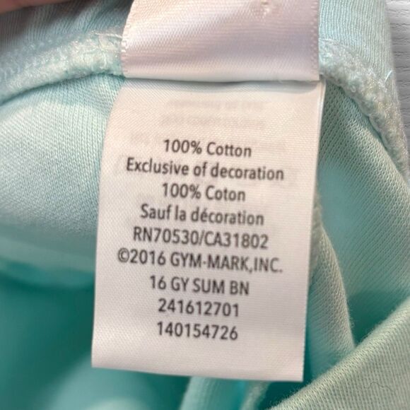 Gymboree Baby Pants 6-9M Mint Green Footed Tiger Face Discontinued 2016 - Picture 3 of 4